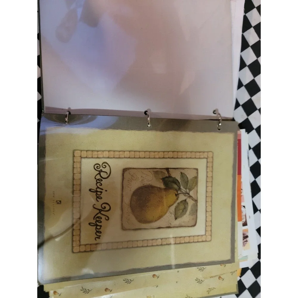 Vintage Recipe Keeper Binder Full of Handwritten Family Recipes Clippings Cards